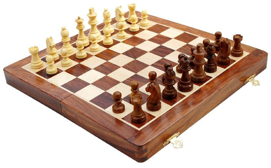 12" inches Folding Wooden Magnetic Chess Set (Copy)