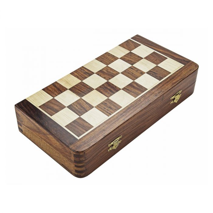 12" inches Folding Wooden Magnetic Chess Set