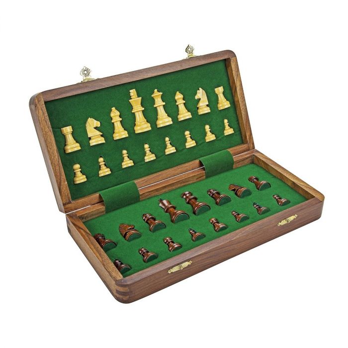 12" inches Folding Wooden Magnetic Chess Set